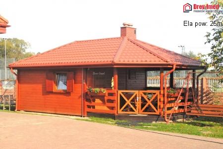 Dom drewniany Ela pow: 25m2 +taras 17,5m2